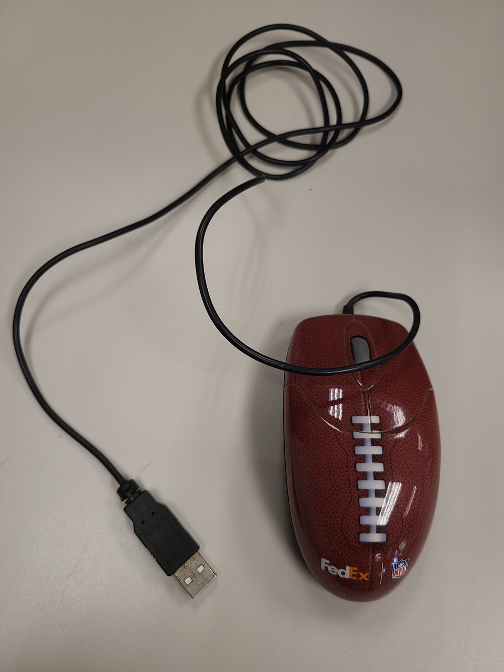 FedEx NFL Football Shaped Wired USB Computer Mouse
